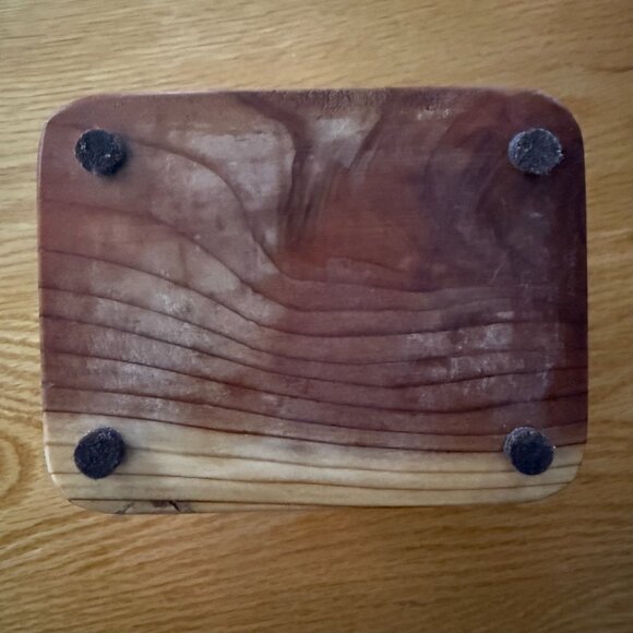 Tzedaka Charity Box Hand Crafted Mixed Hardwoods Star of David Judaica - Picture 6 of 9